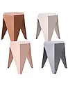 Set of 4 Garden Stools KARAVOS Multicolour