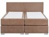 Boxspring kunstleer bruin 180 x 200 cm PRESIDENT_683167