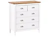 5 Drawer Chest SHILLINGTON Pine Wood White