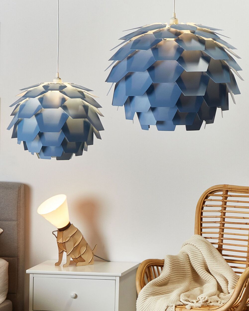 Závesná lampa SEGRE S Modrá