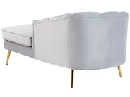 Left-Hand Chaise Longue ALLIER Velvet Light Grey_795622