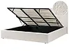 Ottoman Bed LORIENT Boucle Off-White 180 x 200 cm (EU Super King)