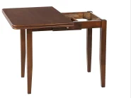 Extending Dining Table MASELA Dark Brown 90/120 cm 60 cm Wood_826985