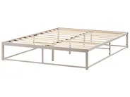 Bed without Headboard Metal VIRY 140 x 200 cm (EU Double) Light Beige_1073028