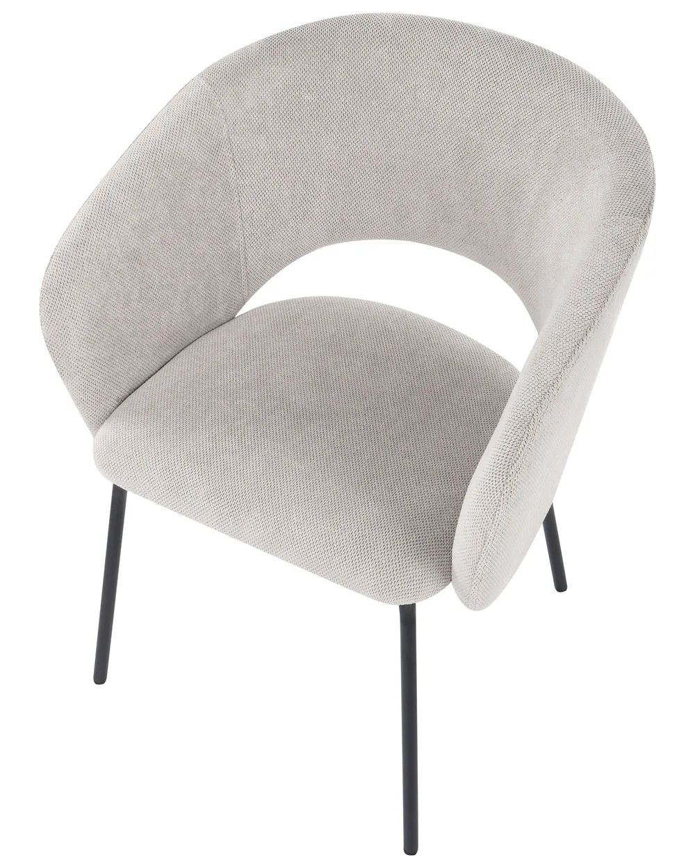 Set of 2 Dining Chairs BLAKELY Fabric Off-White_1055376