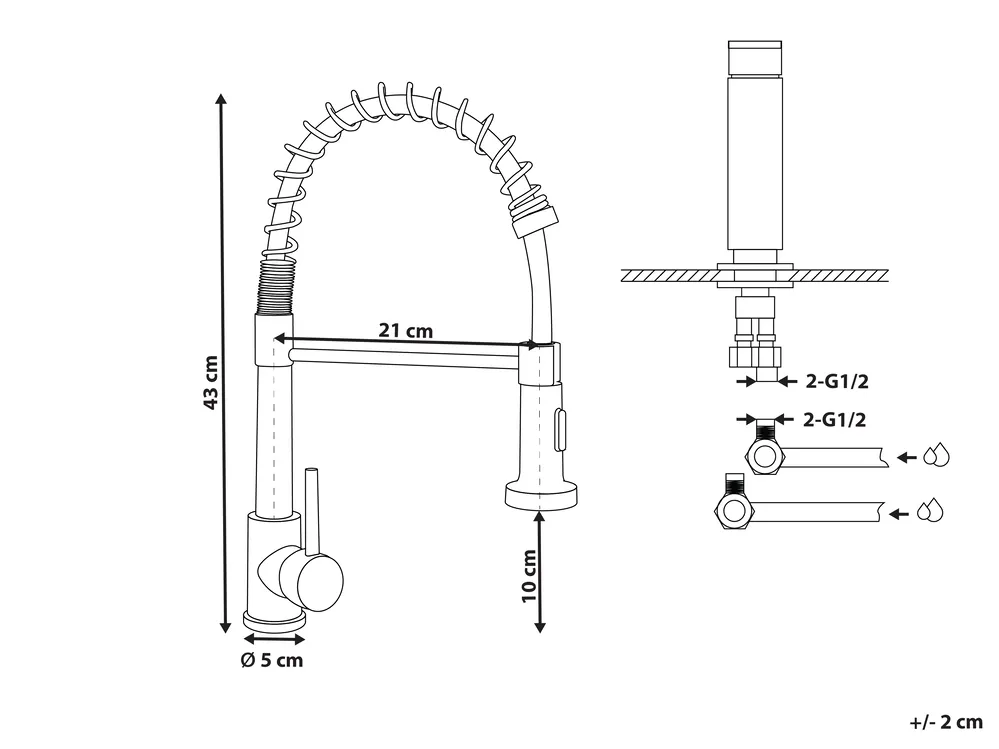 Kitchen Spring Coil Tap MAIHUE Silver_988000