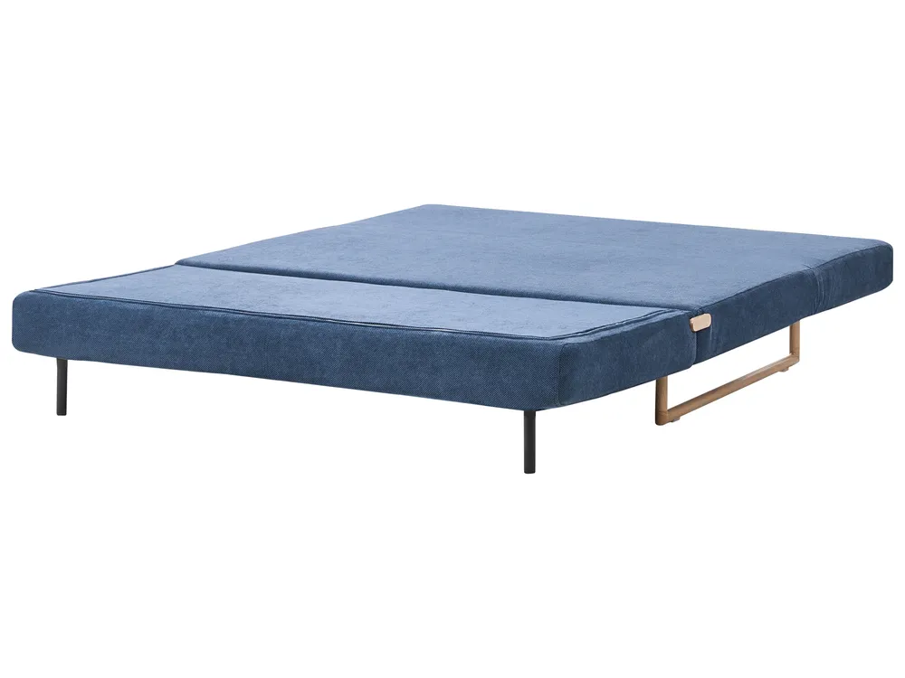 Divano letto 3 posti JERSLEV Tessuto Blu_1012912