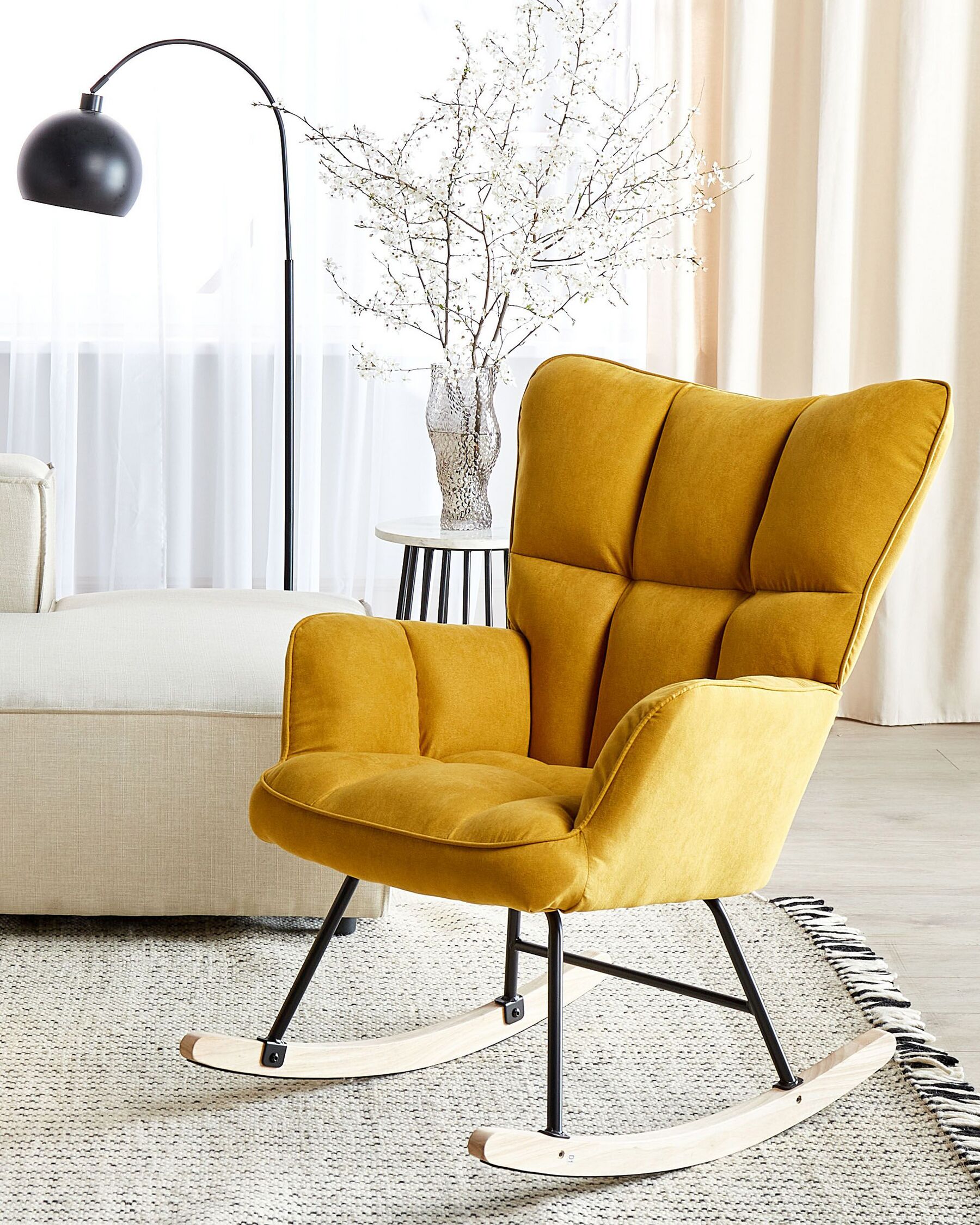 Rocking Chair Yellow OULU_855464