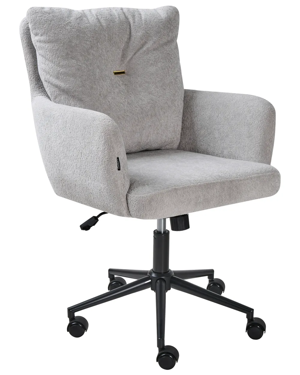 Desk Chair ALPINE Faux Fur Grey_1006594