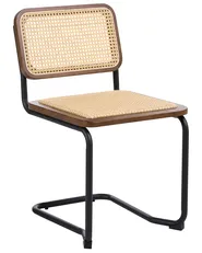 Set of 2 Dining Chairs CORDOVA Rattan Brown_1061956