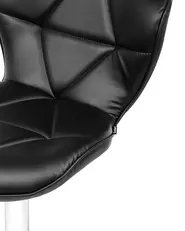 Set of 2 Bar Chairs VALETTA Swivel Faux Leather Black_782052