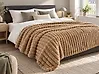 Bedspread RAKYA Faux Fur 200 x 220 cm Light Brown