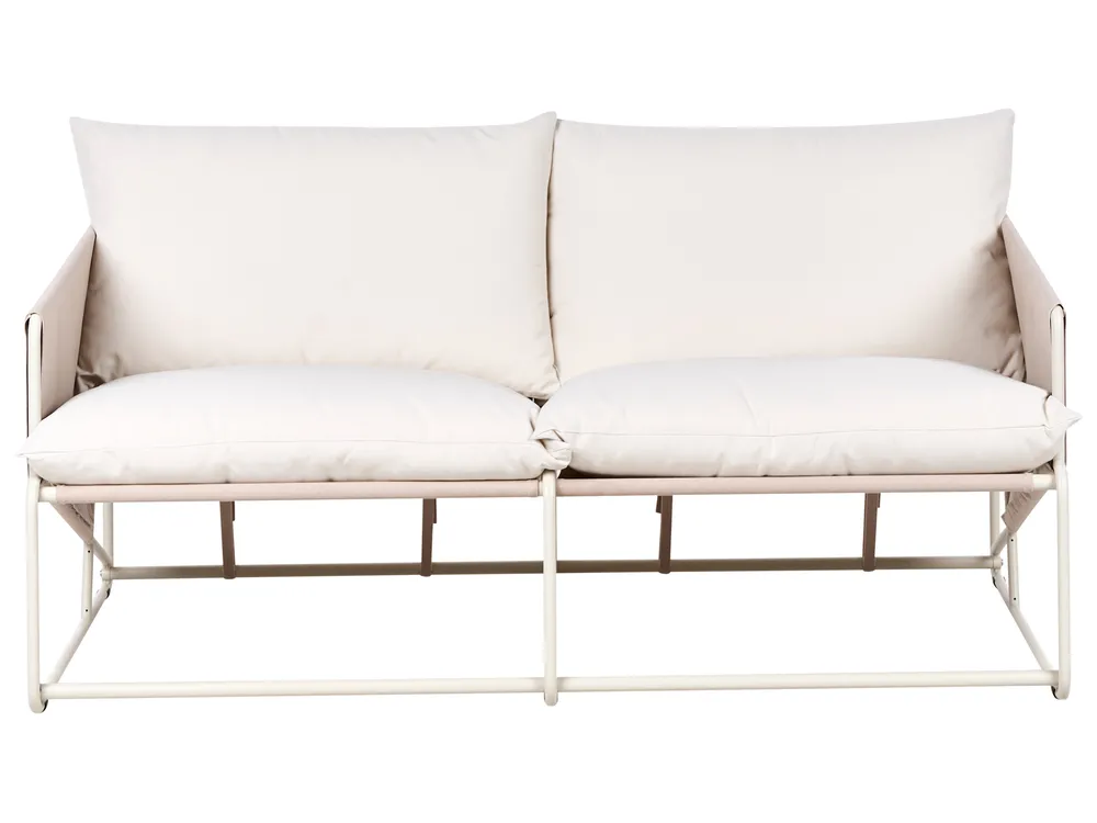 Set di divani da giardino 3 posti PONTE Metallo Beige chiaro_1013367