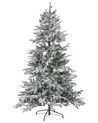 Künstlicher Weihnachtsbaum mit LED Beleuchtung schneebedeckt 180 cm weiss MIETTE_832256