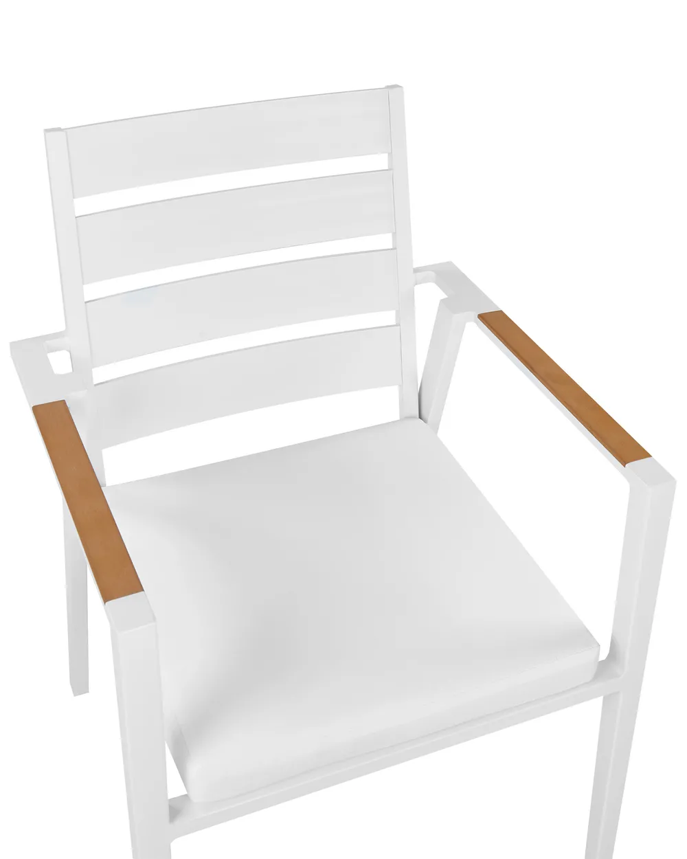 Set of 6 Garden Chairs TAVIANO Metal White_922713