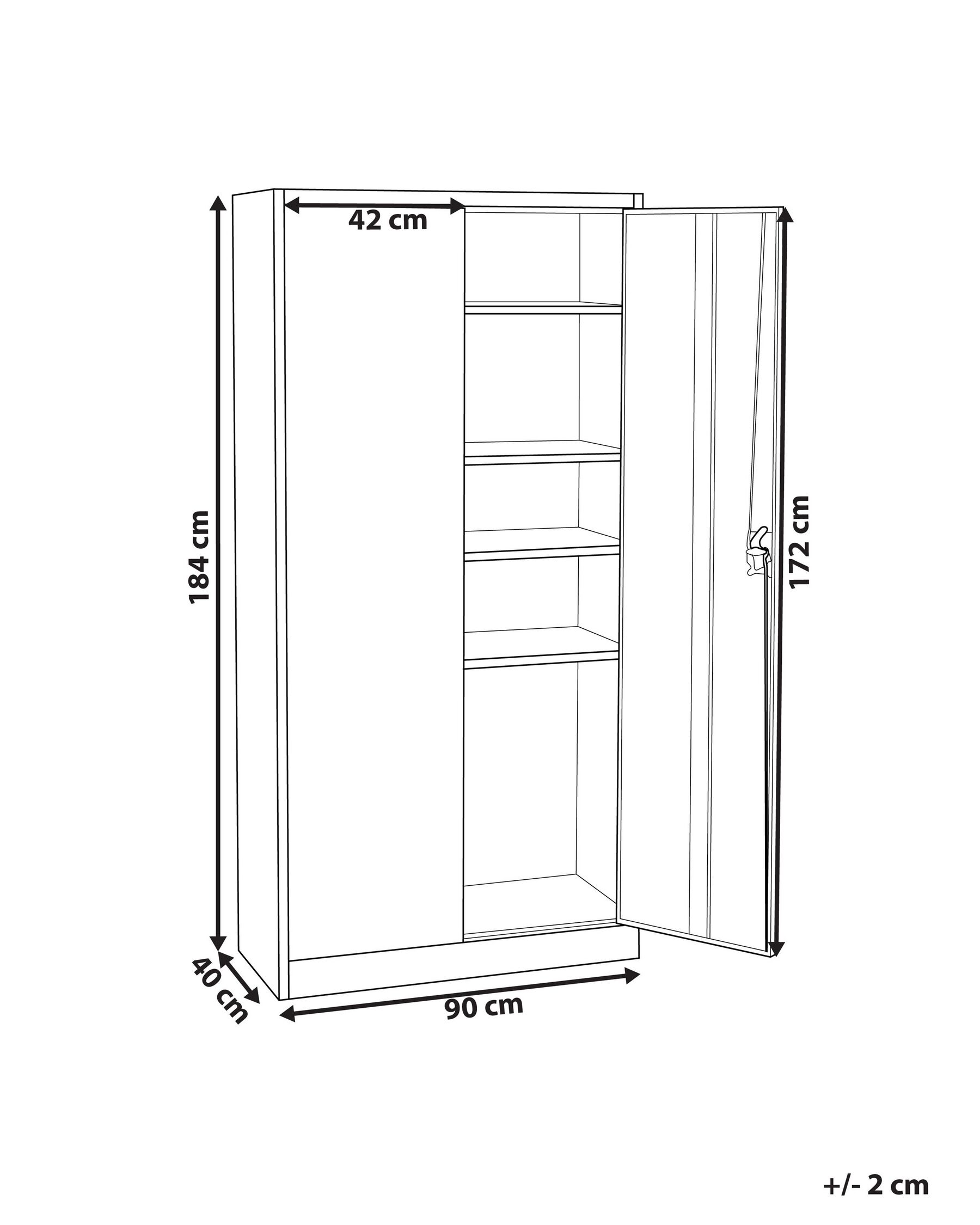 2 Door Metal Storage Cabinet White FELDSPAR_929650 2 Door Metal Storage Cabinet White FELDSPAR_929650