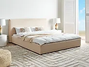 Cama Bouclé LAVAUR 180 x 200 cm Beige_1184083