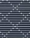 Teppich marineblau 80 x 300 cm geometrisches Muster Kurzflor CHARVAD_831716