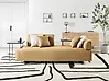 Sofa 3 Seater SOKNA with Tables Fabric Yellow