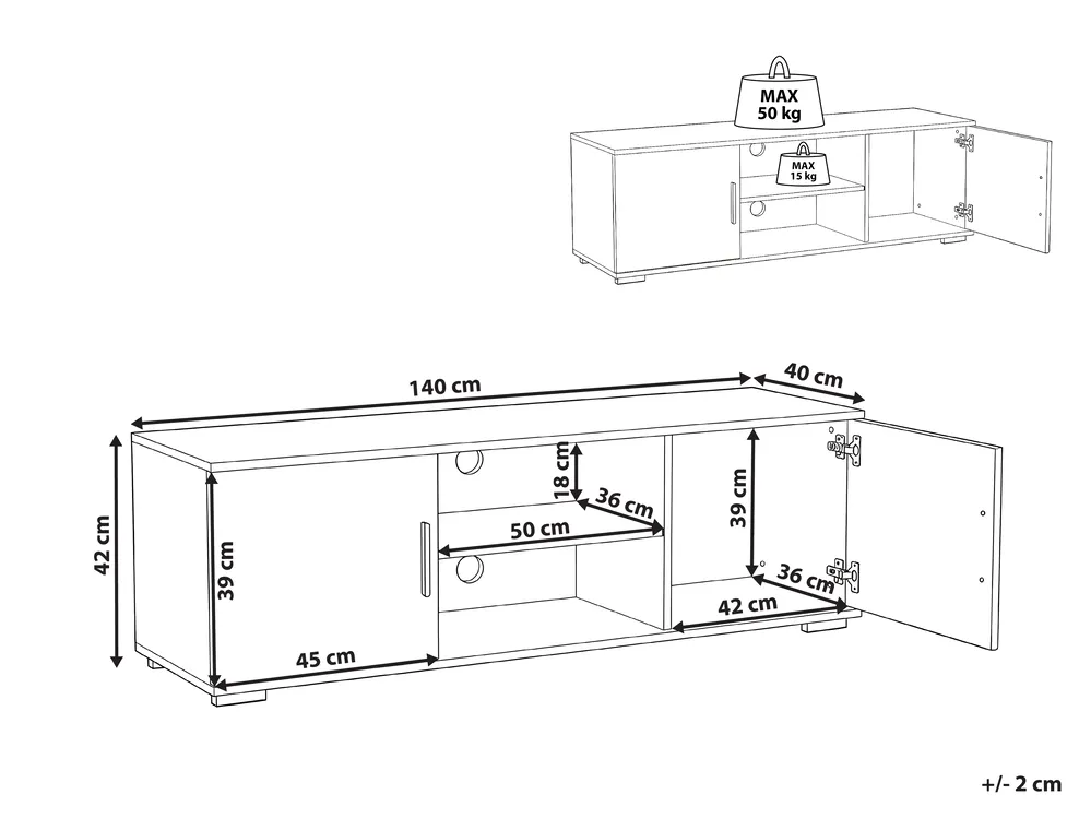 TV Stand with LED CHILLIWACK White_1030880
