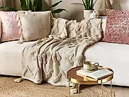 Coperta GUNA Cotone 130 x 180 cm Beige_1178442