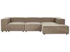 3 pers. sofa brun fløjl venstrevendt APRICA_876033