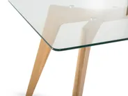 Dining Table HUDSON II Transparent 180 cm 90 cm Glass_1103913