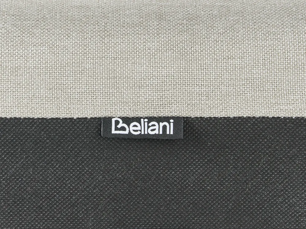 Lit avec tiroirs de rangement SOUTRIN Tissu Beige 160 x 200 cm_993432
