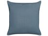 Coussin en velours à motif géométrique bleu sombre 45 x 45 cm SESELI_838252