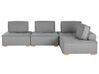 Ecksofa Stoff grau 4-Sitzer modular TIBRO_825609