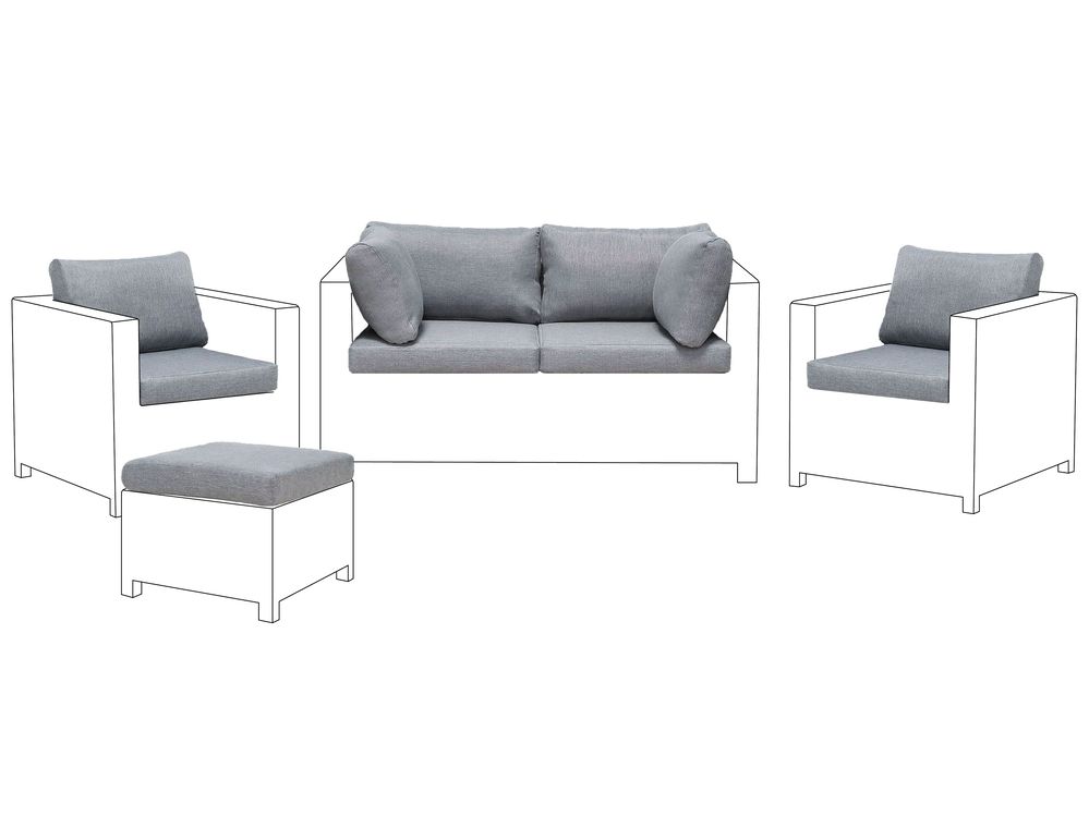 Outdoor Kissenbezug Set MILANO Grau