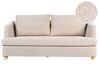 Sofa dla 3 osób RATTVIK Boucle Beżowy