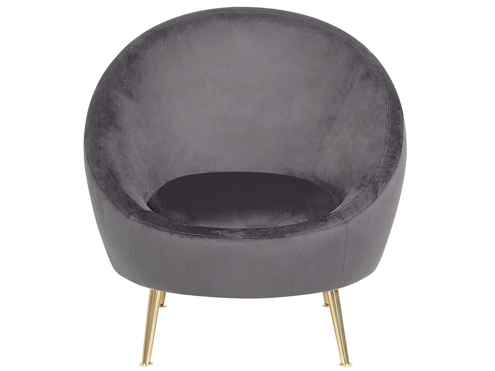 Poltrona LANGA Velluto Grigio_747290