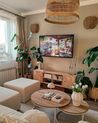 Mueble TV de madera de caucho clara 145 x 59 cm CHANDLER_913136