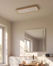 Lampa sufitowa LED ARDENZA Z pilotem Ze ściemniaczem Jasnobrązowy_1124812