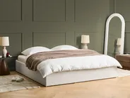 Ottoman Bed without Headboard DINAN Boucle Off-White 180 x 200 cm (EU Super King)_903699