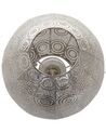 Metal Moroccan Lantern Table Lamp Silver MARINGA_722883