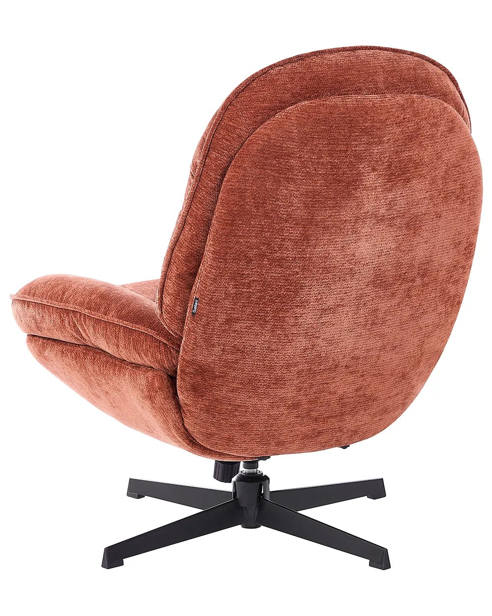 Poltrona giratória AREMARK Chenille Castanho dourado_1158556