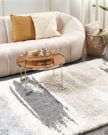 Shaggy Area Rug 200 x 300 cm White and Grey MARTUNI 