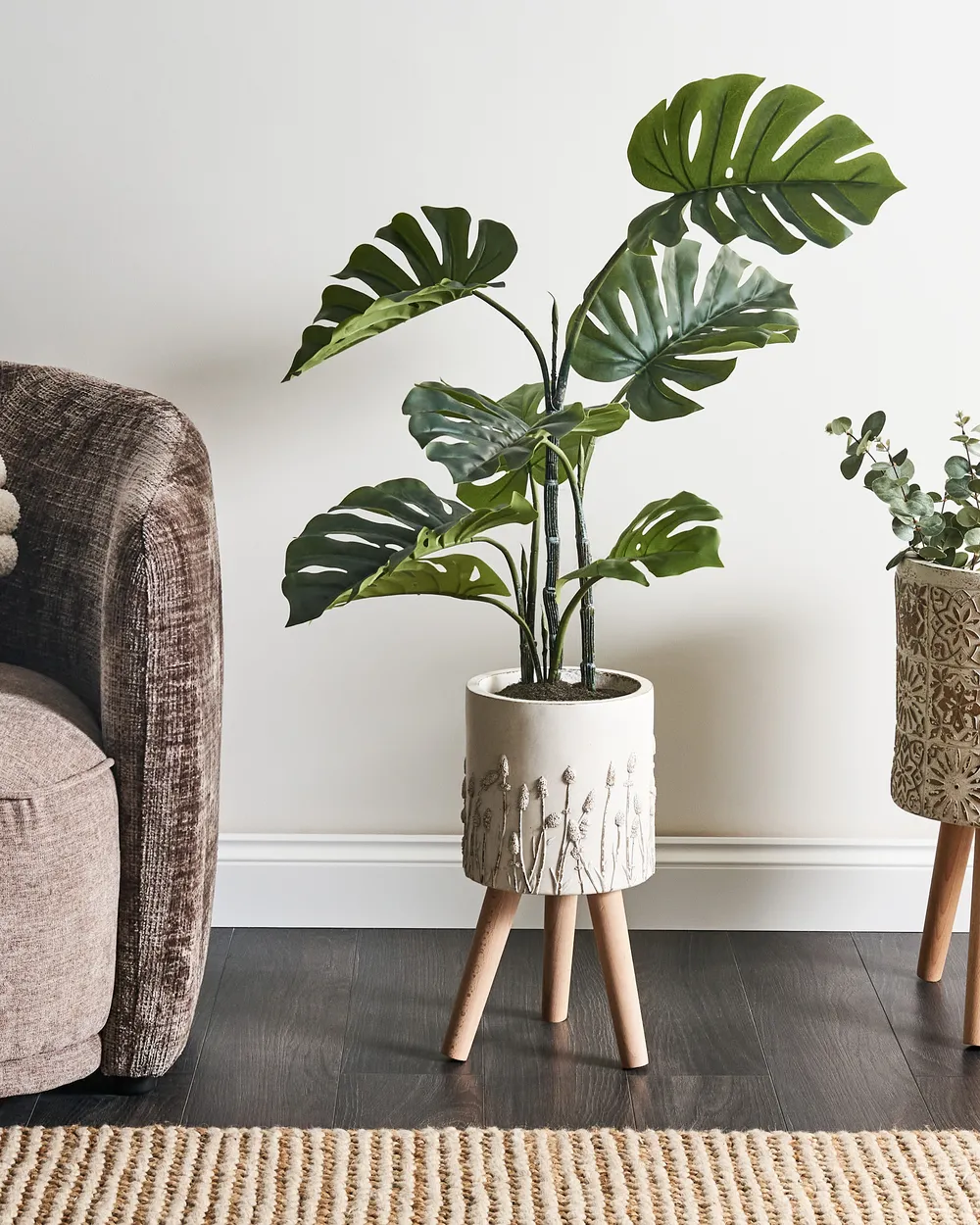 Suport pentru ghiveci de plante JANINA 24 cm Alb-murdar