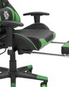 Cadeira gaming em pele sintética verde e preta VICTORY_767811