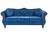 Canapé 3 places SKIEN Velours Bleu marine