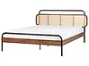 Cama Ratán BOUSSICOURT 180 x 200 cm Marrón oscuro