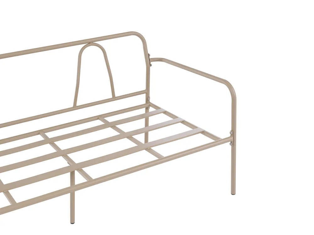 Garden Lounge Set with Table 4 Seater NESSO Metal Light Beige_1082965