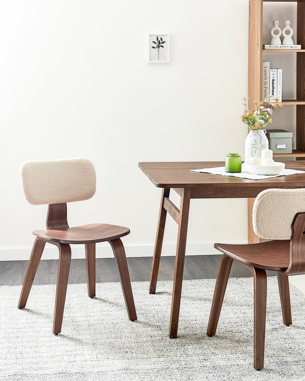 Esszimmerstuhl 2er Set LUCINDA Holz Dunkelbraun