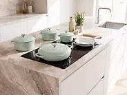 9 Piece Cast Iron Set FERRA Mint Green_1169906