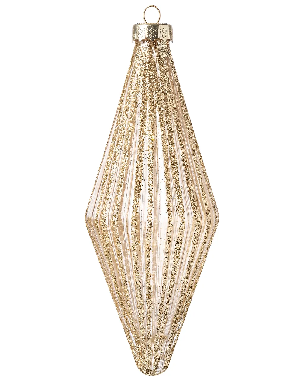 Set of 42 Baubles ICEGLOW Glass Gold_1192284