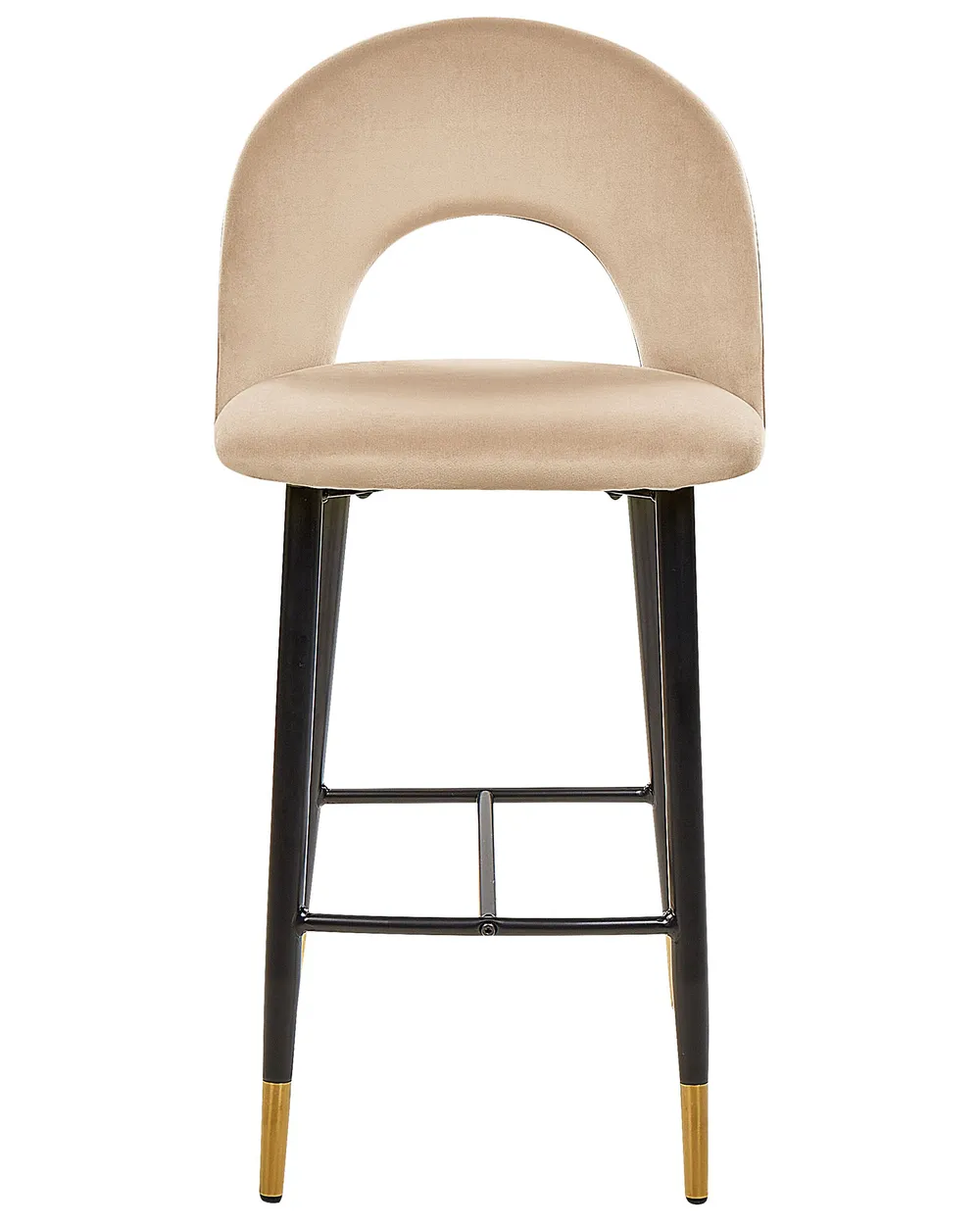 Set di 2 sedie alte FALTON Velluto Beige_795872