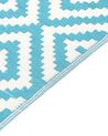 Outdoor Teppich blau 120 x 180 cm geometrisches Muster HAPUR_766394