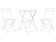 Bistro Set Folding FIORI Metal White_804825